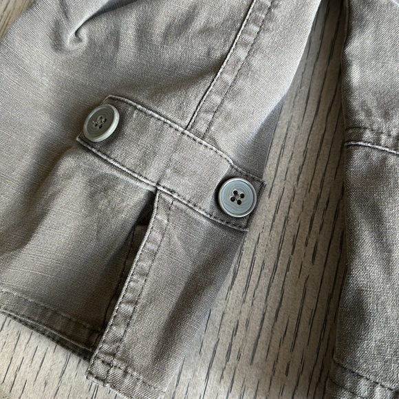 Ann Taylor LOFT - Army-Green Cotton-Blend Jacket - SZ 6 - Picture 6 of 10